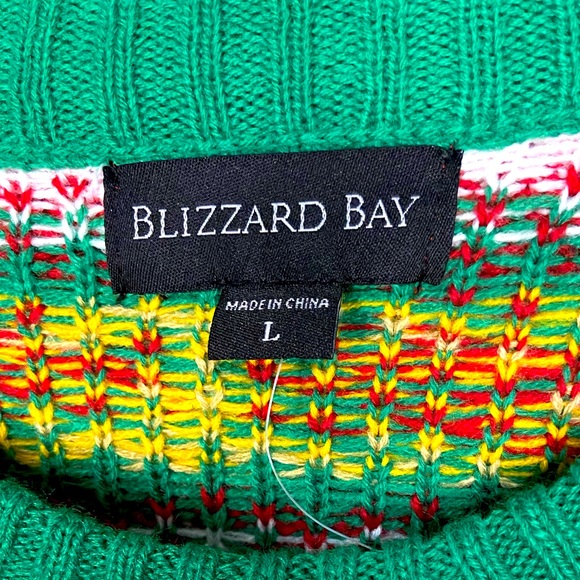 BLIZZARD BAY Ugly Christmas Sweater Tacos & Sombreros Men’s Size Large - Picture 4 of 4